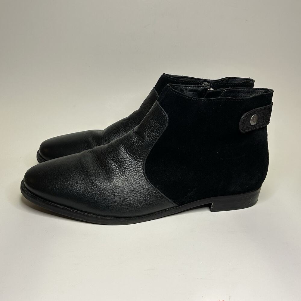 J.Jill Womens Black Leather Suede Booties Ankle Boots size 11 M